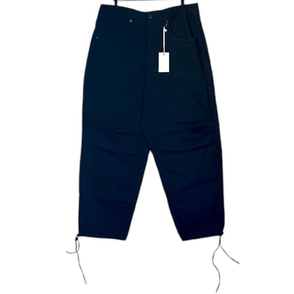 NWT Good American Cotton Uniform Relaxed Drawstring High Rise Denim 8/29 - Picture 2 of 9